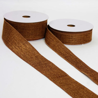 <특가>마직리본 40mm-진밤색