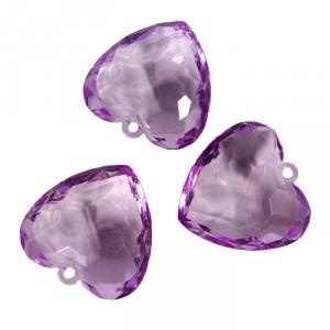 비즈 3 - 보라 하트(가로 약 4.5cm, 세로 약 4.7cm) 