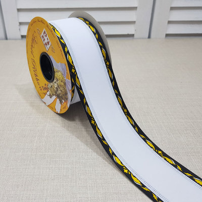 글씨리본 4.5Cm-근조금박(합지/40yd)