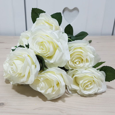 웨딩장미부쉬-크림