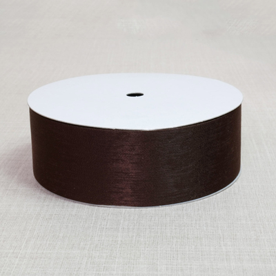 <특가>크리스탈 쉬폰 40mm-진밤색(10yd)